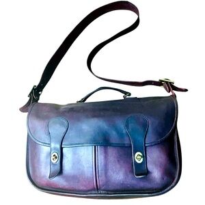 Vintage Coach Carrier NYC Bag Purse USA Burgundy leather 80s Musette Crossbody